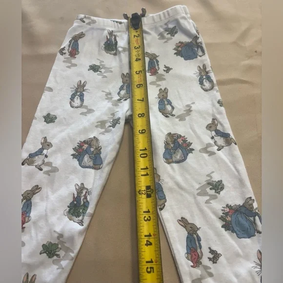 Pottery Barn Kids Pajama PANTS ONLY Peter Rabbit Toddler Size 3T Organic Cotton - Picture 7 of 11